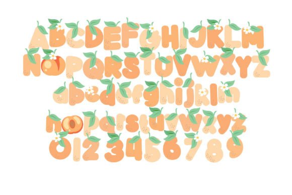 Peach Lemonade Font PNG with transparent background - Preview 1