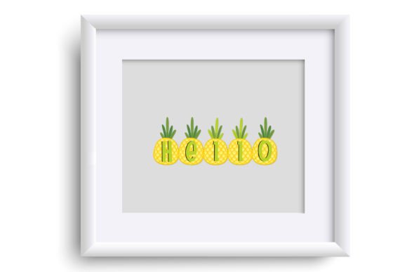 Pineapple Heart Font PNG with transparent background - Preview 4