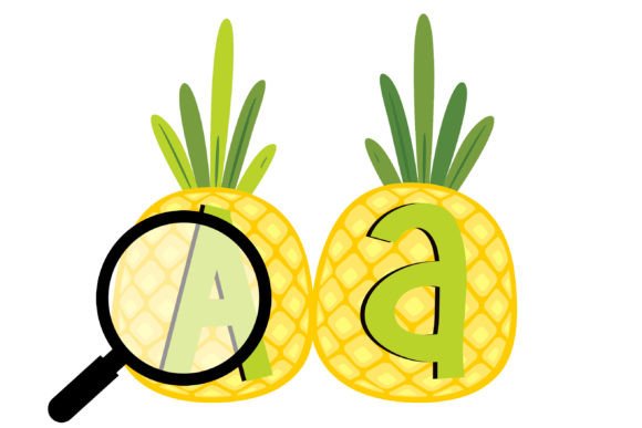 Pineapple Heart Font PNG with transparent background - Preview 5