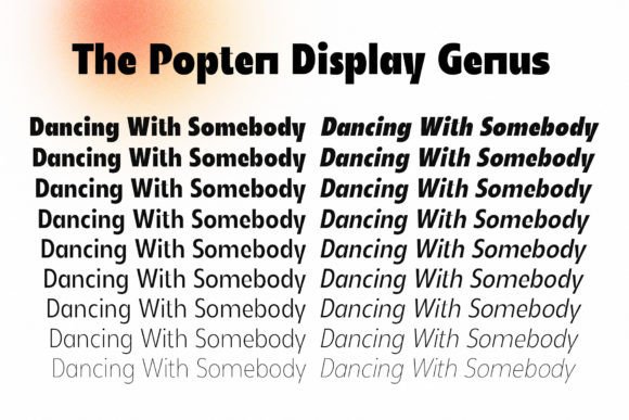 Popten Display Font PNG with transparent background - Preview 1