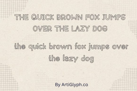 Quillsketch Outline Font PNG with transparent background - Preview 3