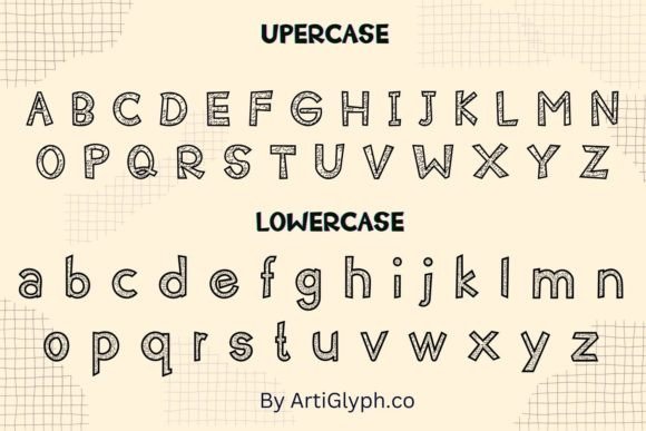 Quillsketch Patch Font PNG with transparent background - Preview 1