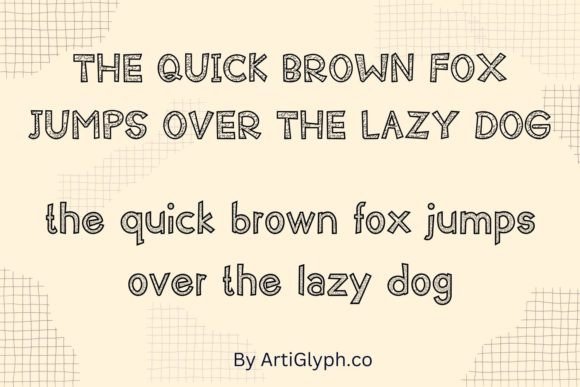 Quillsketch Patch Font PNG with transparent background - Preview 3