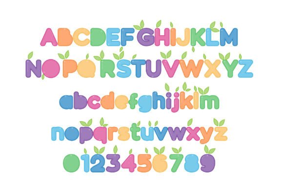 Rainbowberry Font PNG with transparent background - Preview 1