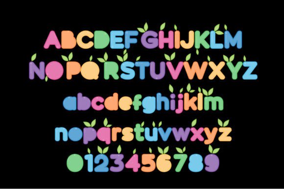 Rainbowberry Font PNG with transparent background - Preview 2