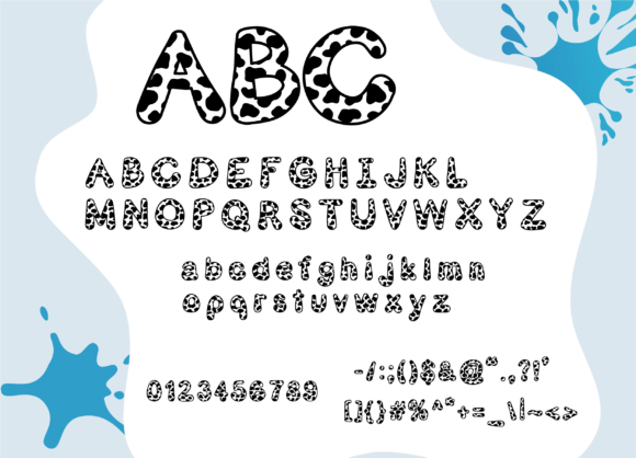 Baby Cow Print Font - Preview 1
