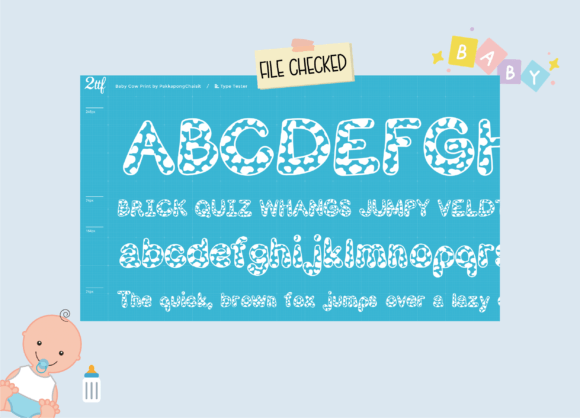 Baby Cow Print Font - Preview 3