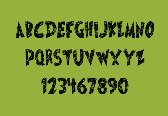 Christmas Grinch Grunge Font - Preview 2