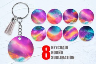 Keychain Galaxy Unicorn Color Background Graphic by Artnoy · Creative ...