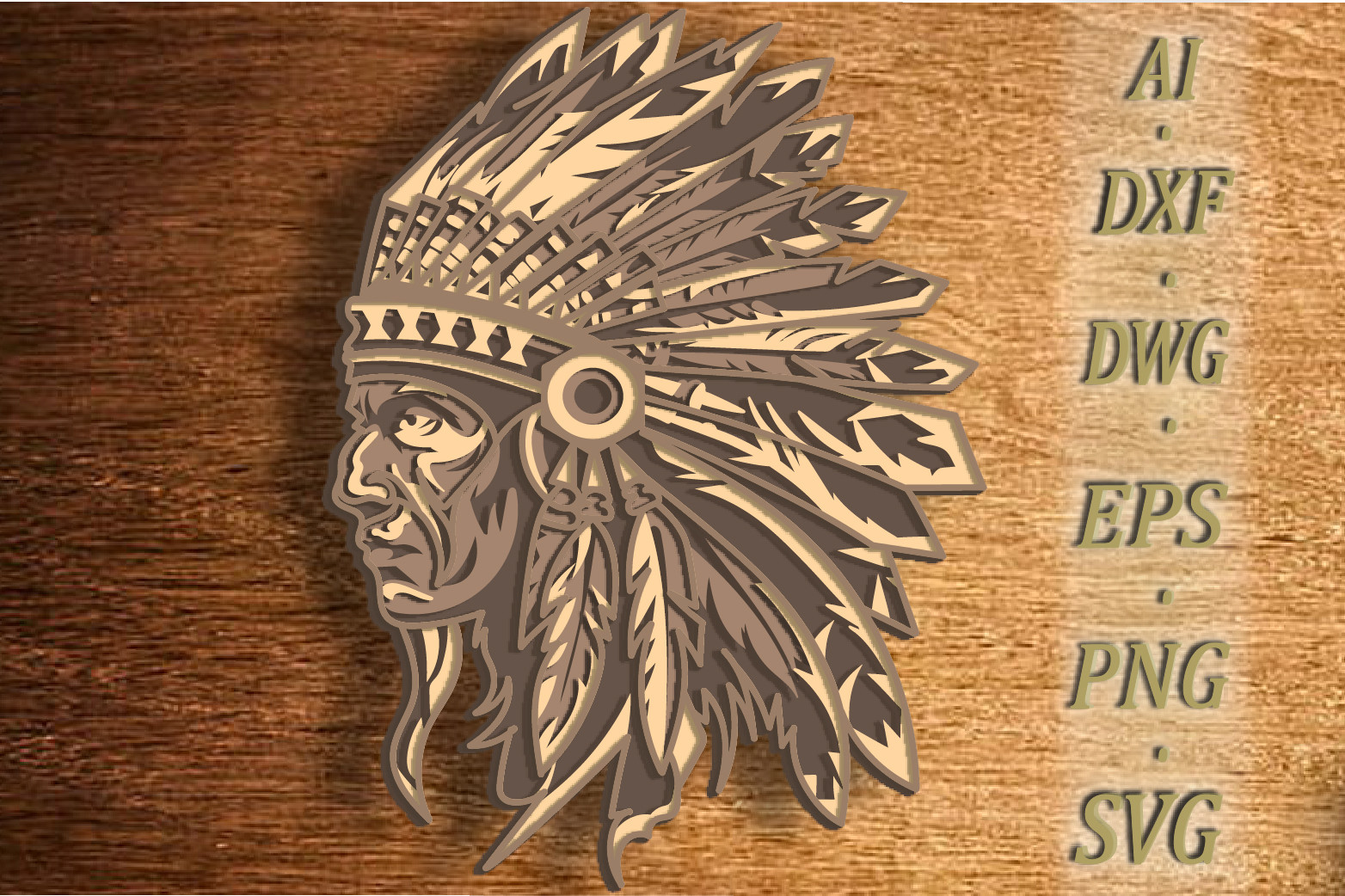 Layered Indian Warrior/3D Mandala