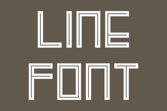 Lineart Font PNG with transparent background - Preview 2