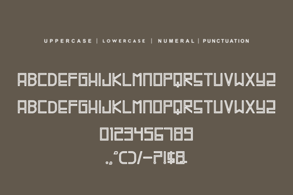 Lineart Font PNG with transparent background - Preview 4