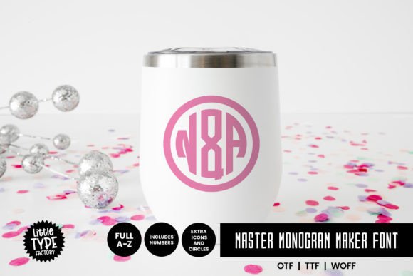 Master Monogram Font PNG with transparent background - Preview 2