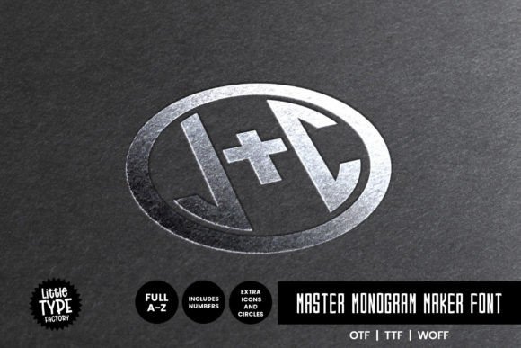 Master Monogram Font PNG with transparent background - Preview 3
