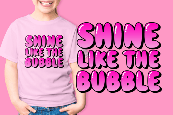 Simply Bubble Font PNG with transparent background - Preview 1