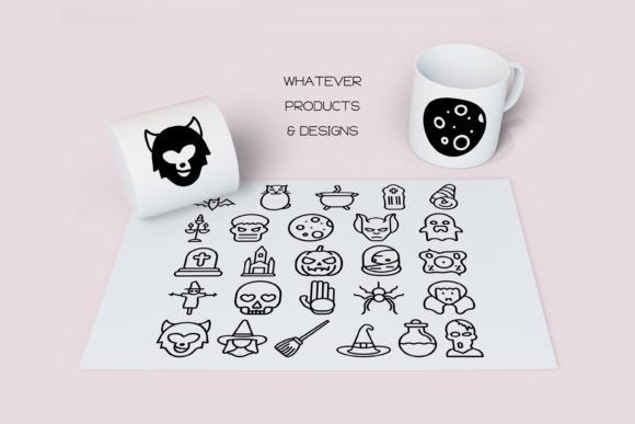 Halloween Icons Font PNG with transparent background - Preview 5