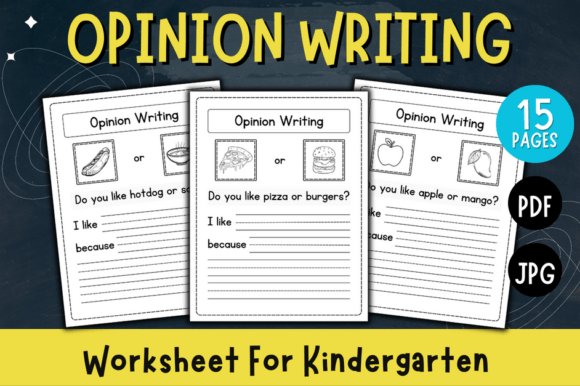 Kindergarten Opinion Writing Worksheet