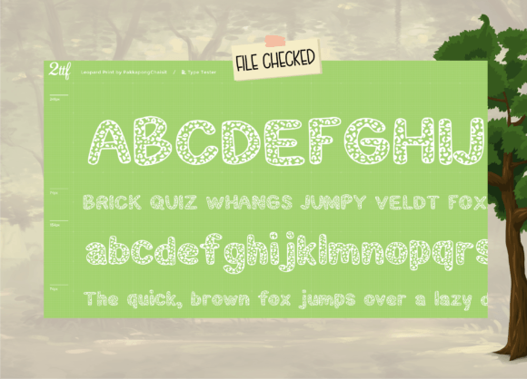 Leopard Print Font PNG with transparent background - Preview 3