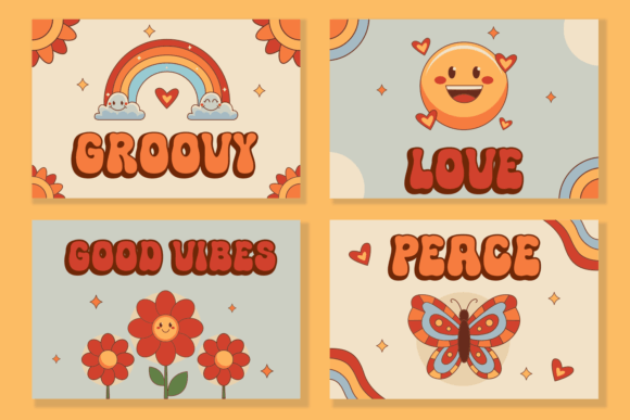 Nice Retro Font PNG with transparent background - Preview 3