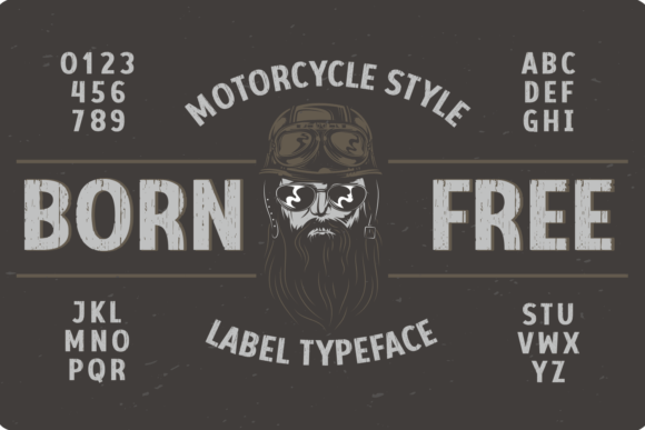 Pattern Vintage Font PNG with transparent background - Preview 4