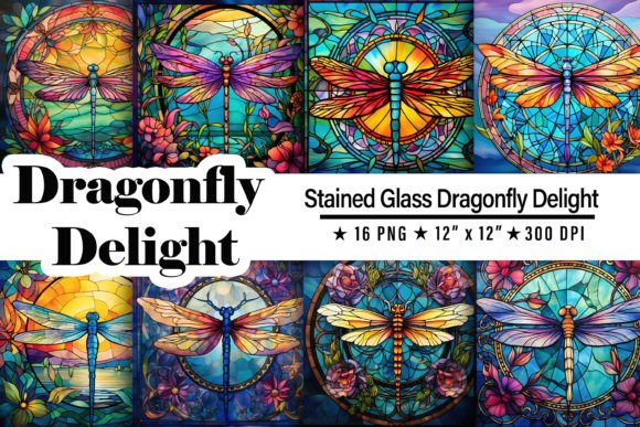 Stained Glass Dragonfly Delight