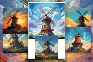 100+Windmill Coloring Page for Adult KDP Graphic by ss graphic studio ...