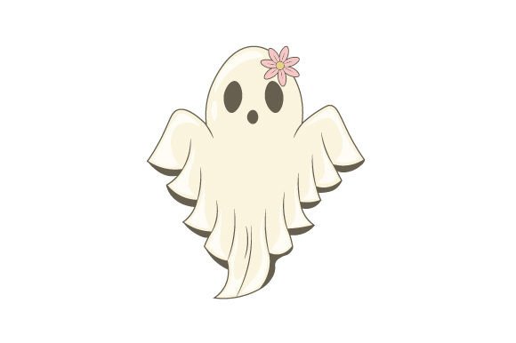 Retro Groovy Halloween Ghost