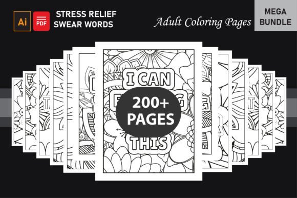 Preview of 200+ Stress Relief Adult Coloring Pages adult coloring pages
