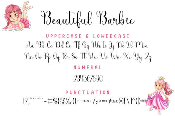 Beautiful Barbie Font - Preview 1