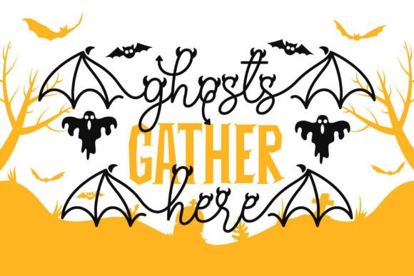 Hallo Ghost Duo Font PNG with transparent background - Preview 1