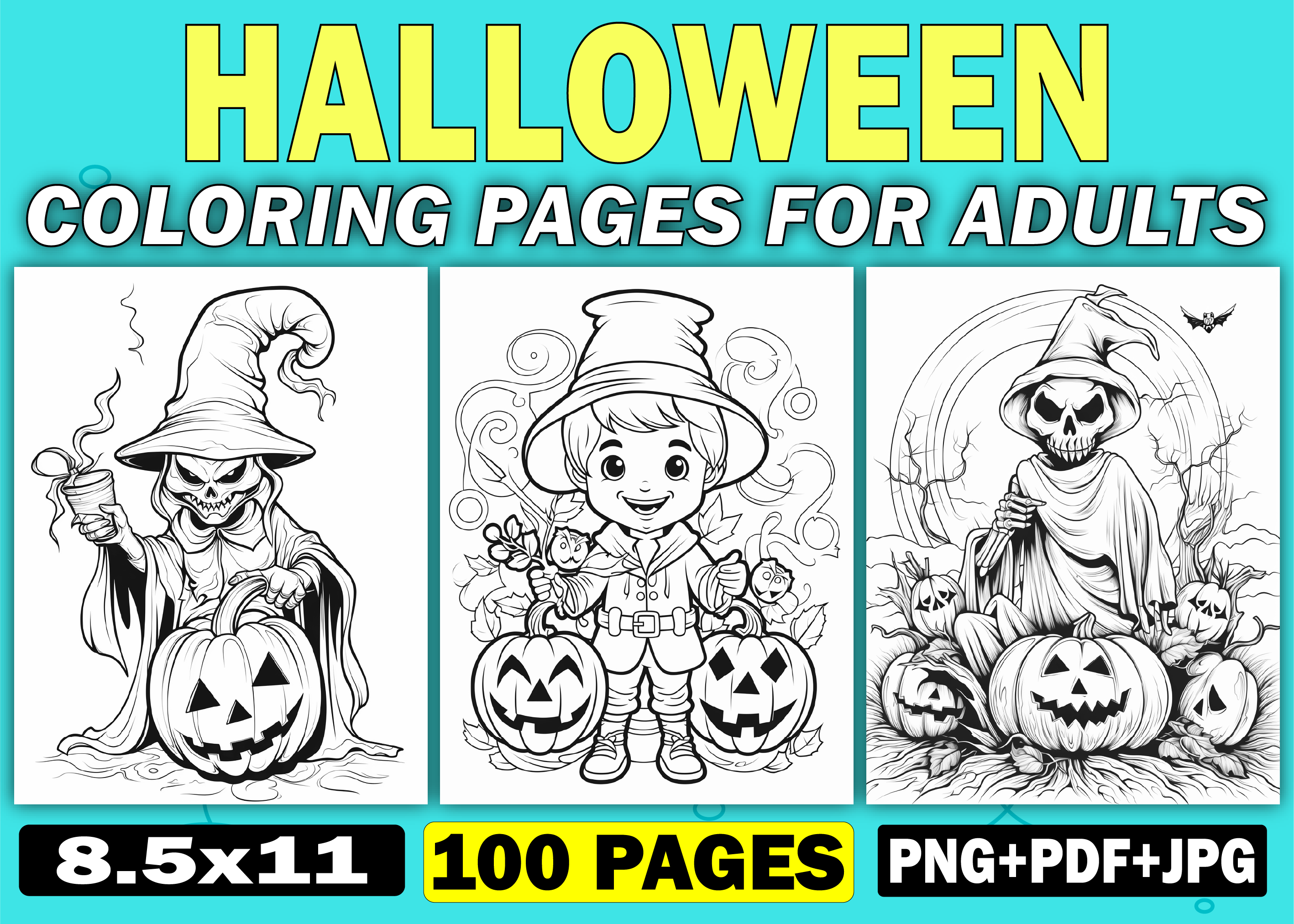 Halloween Coloring Pages for Adults -100