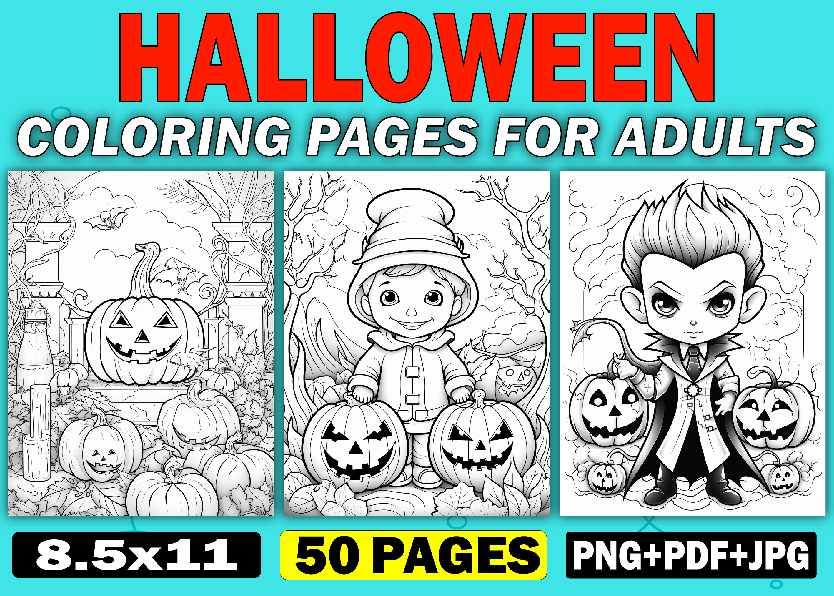 Halloween Coloring Pages for Adults - 50