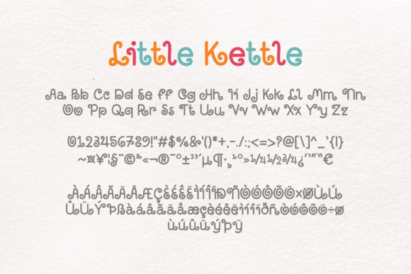 Little Kettle Font PNG with transparent background - Preview 1