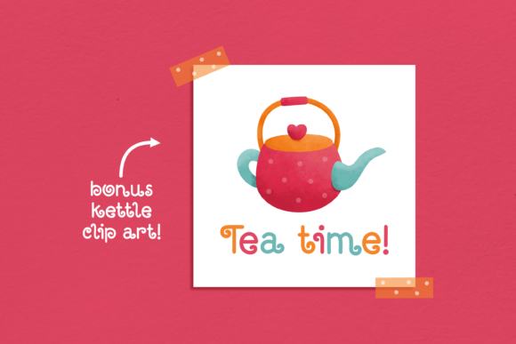 Little Kettle Font PNG with transparent background - Preview 3