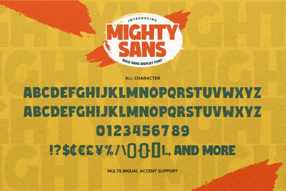 Mighty Sans Font PNG with transparent background - Preview 5