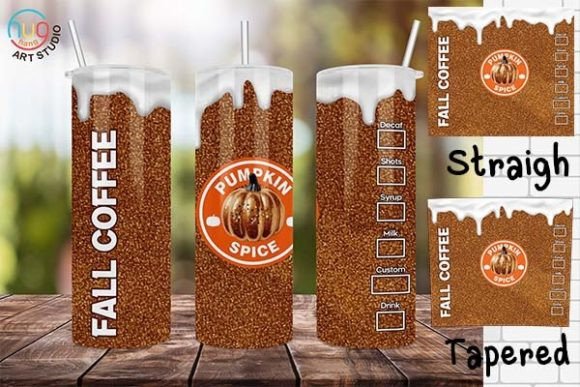 Pumpkin Spice Tumbler Wrap, Fall Tumbler