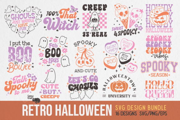 Retro Halloween SVG Bundle – Cute Vintage Designs for Fall Crafts