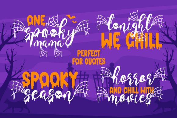 Scary Night Duo Font PNG with transparent background - Preview 2