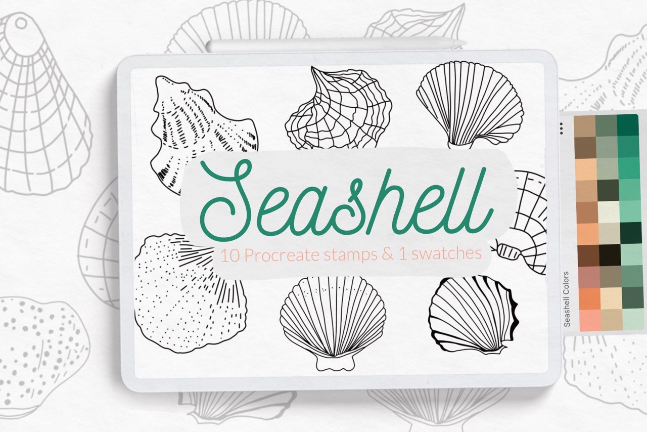 Seashell Stamps for Procreate
