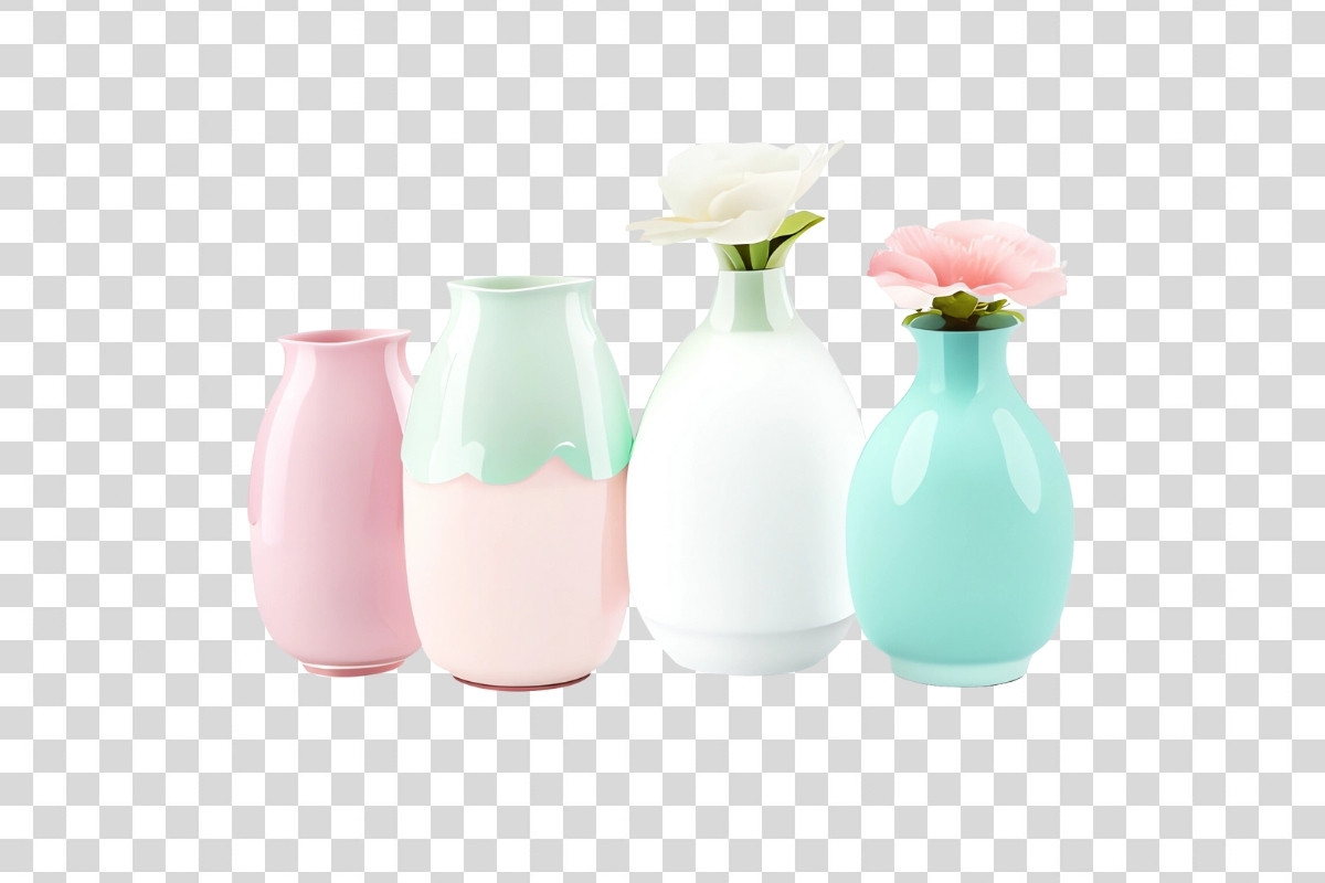 Set of Pastel Vases 1 Isolated Graphic by Whimsy Girl · Creative Fabrica