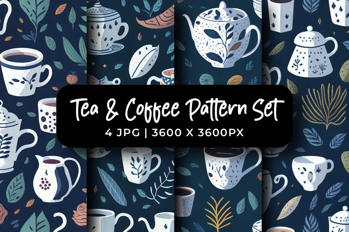 Tea and Coffee Digital Papers Graphic by srempire · Creative Fabrica