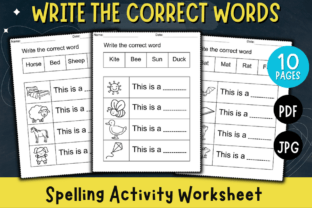 Write the Correct Words Graphic by Ovi's Publishing · Creative Fabrica