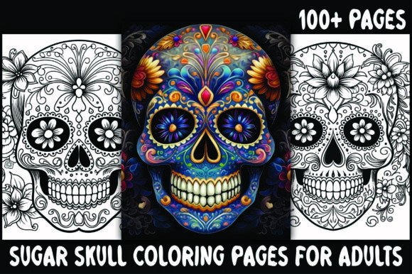 100 Sugar Skull Coloring Pages for Adult