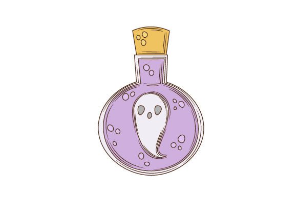 Retro Groovy Potion with Ghost
