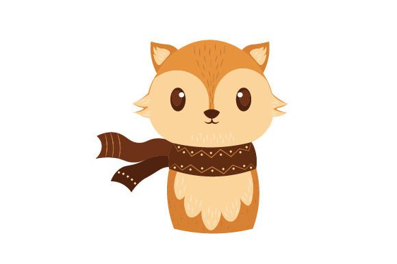 Fox in Autumn Scarf