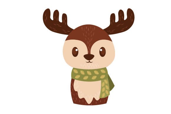 Moose in Autumn Scarf