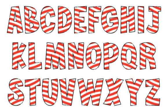 Candy Cane Font - Preview 1