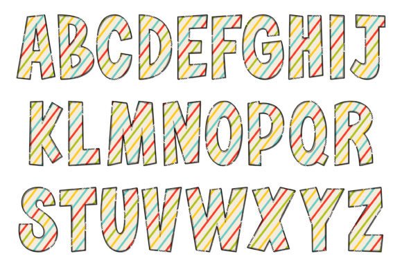 Colorful Line Font - Preview 1