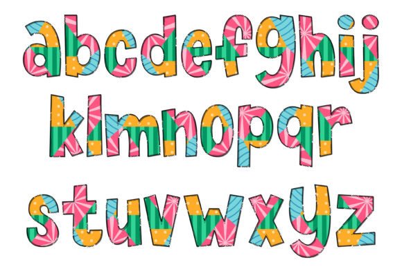 Colorfull Geometric Font - Preview 2