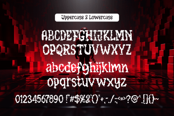 Digipixel Font PNG with transparent background - Preview 1